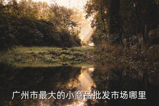 廣州最大小精品批發市場，廣州市最大的小商品批發市場哪里