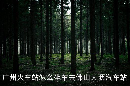 廣州火車站怎么坐車去佛山大瀝汽車站