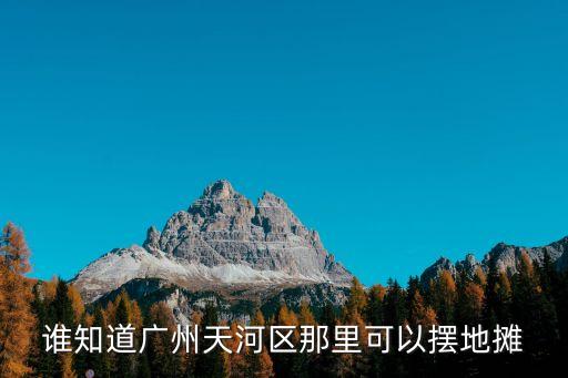 廣州天河臨時攤位，誰知道廣州天河區那里可以擺地攤的啊