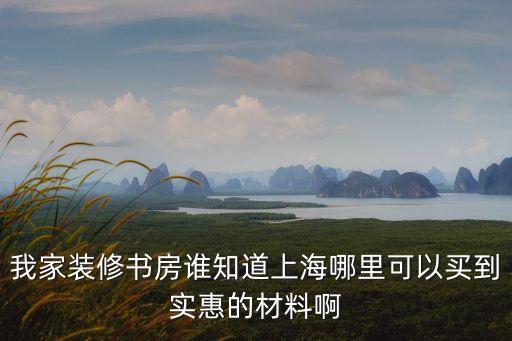 上海市我家書房，我家裝修書房誰知道上海哪里可以買到實惠的材料啊