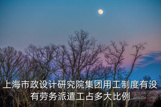 上海市政工程設計研究院 招聘，上海市政設計研究院集團用工制度有沒有勞務派遣工占多大比例