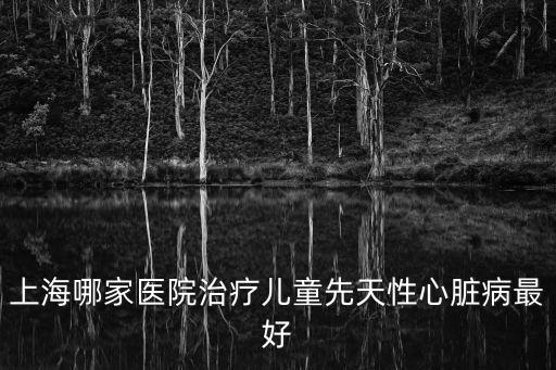 上海哪家醫院治療兒童先天性心臟病最好