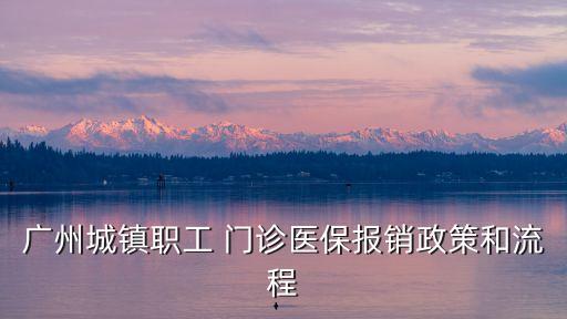 廣州城鎮職工 門診醫保報銷政策和流程
