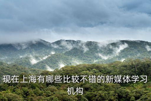 現在上海有哪些比較不錯的新媒體學習機構