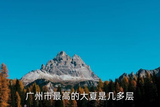 廣州市最高的大夏是幾多層