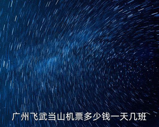 廣州飛武當(dāng)山機(jī)票多少錢一天幾班
