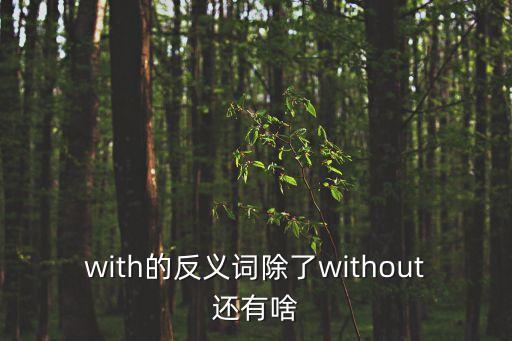 with反義詞，with的反義詞除了without還有啥