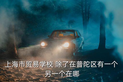 上海市貿易學校 除了在普陀區有一個 另一個在哪