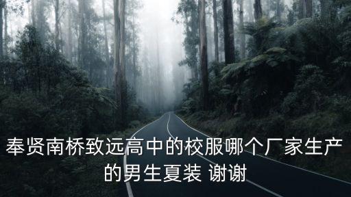 上海市奉賢區高中校服，奉賢區校服一共有哪幾種