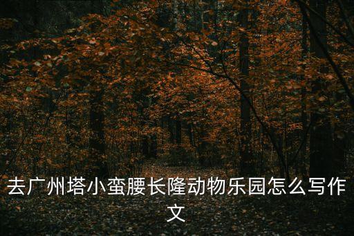 去廣州塔小蠻腰長隆動物樂園怎么寫作文
