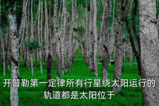 開普勒第一定律所有行星繞太陽運行的軌道都是太陽位于