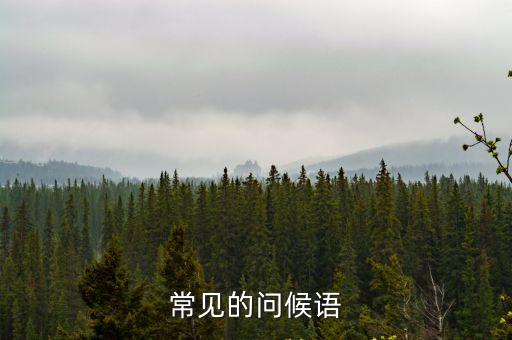 問候語大全，常見的問候語