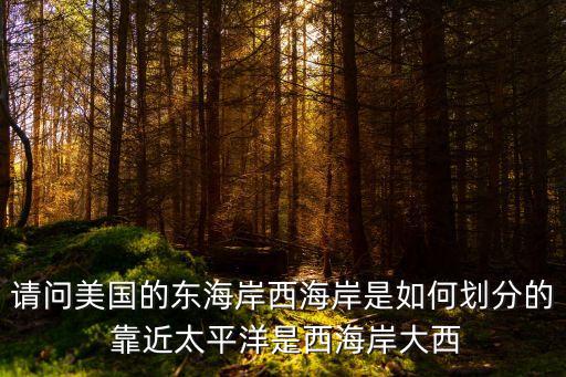 請問美國的東海岸西海岸是如何劃分的 靠近太平洋是西海岸大西