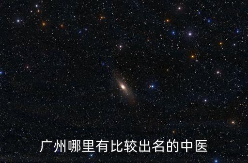 廣州哪里有比較出名的中醫(yī)