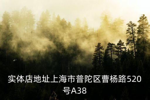 實體店地址上海市普陀區曹楊路520號A38