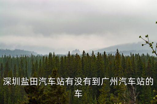 深圳鹽田汽車站有沒有到廣州汽車站的車