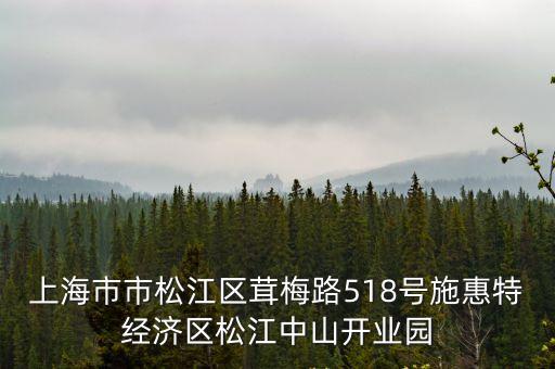 上海市市松江區(qū)茸梅路518號(hào)施惠特經(jīng)濟(jì)區(qū)松江中山開(kāi)業(yè)園