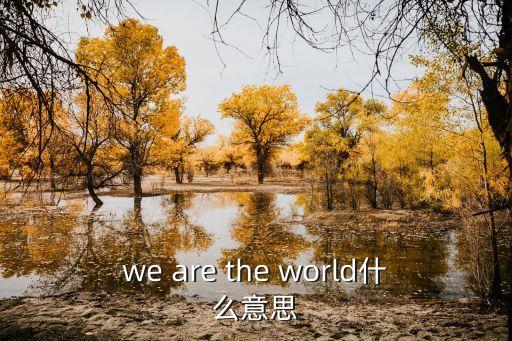 wearetheworld，誰知道we are the world 是什么意思