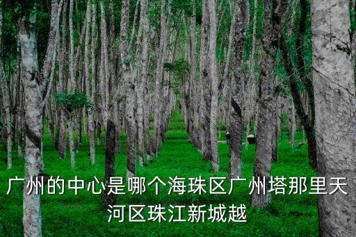 廣州的中心是哪個海珠區廣州塔那里天河區珠江新城越