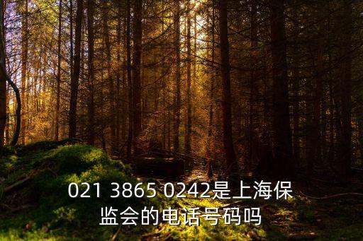 021 3865 0242是上海保監會的電話號碼嗎