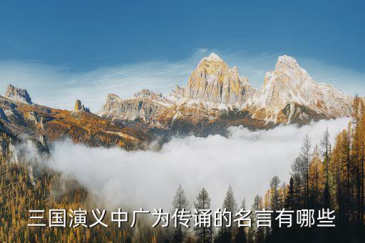 三國演義名人名言，三國時期的名人名言有哪些