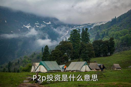 p2p投資，請問大神們P2P投資是什么意思啊