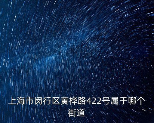 上海市閔行區黃樺路422號屬于哪個街道