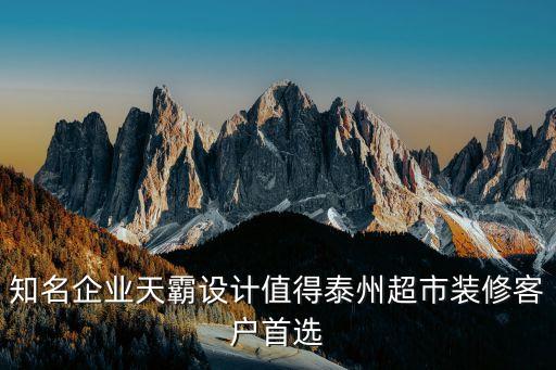 知名企業(yè)天霸設計值得泰州超市裝修客戶首選