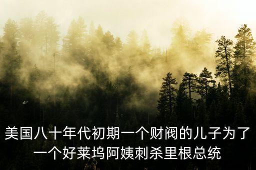 美國八十年代初期一個財閥的兒子為了一個好萊塢阿姨刺殺里根總統