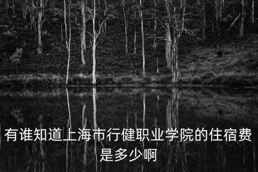 有誰知道上海市行健職業(yè)學(xué)院的住宿費是多少啊