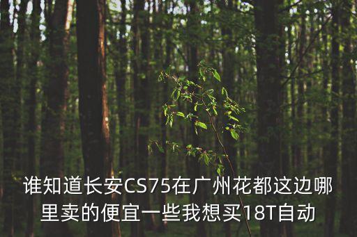 廣州長安cs75特惠，誰知道長安CS75在廣州花都這邊哪里賣的便宜一些我想買18T自動