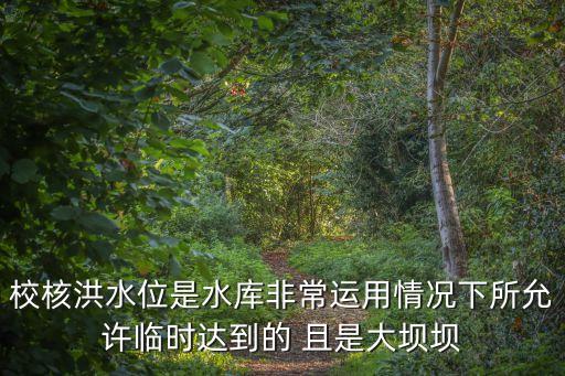 校核洪水位，什嗎是水利工程設(shè)計中的校核洪水位