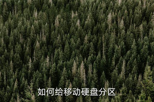 如何給移動硬盤分區
