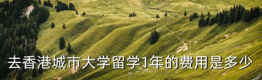 香港城市大學學費，香港城市大學一年學費生活費多少錢