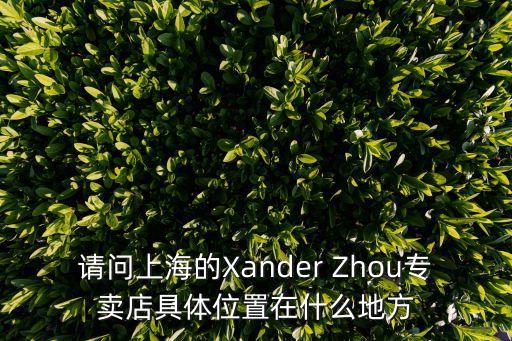 請問上海的Xander Zhou專賣店具體位置在什么地方