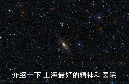 上海市最大精神病院，上海最好精神科醫院急