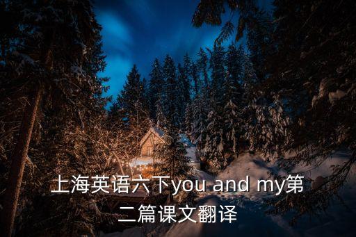 上海市六年級下英語，上海教育出版社六年級下英語有幾個單元