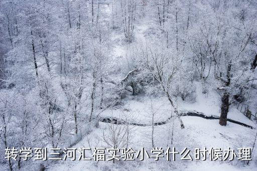 轉學到三河匯福實驗小學什么時候辦理
