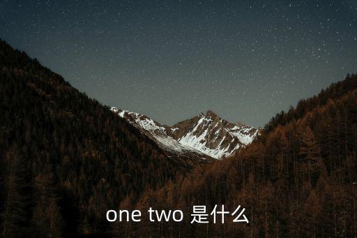 onetwo，one two 是什么