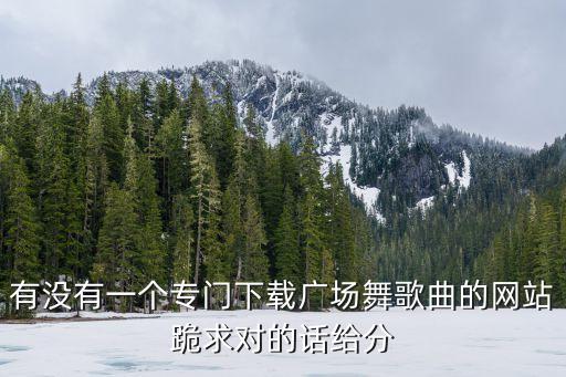 有沒有一個專門下載廣場舞歌曲的網站跪求對的話給分