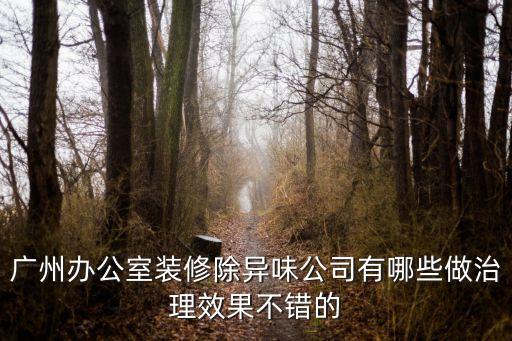 廣州辦公室裝修除異味公司有哪些做治理效果不錯(cuò)的
