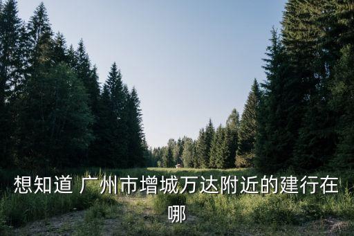 想知道 廣州市增城萬達附近的建行在哪