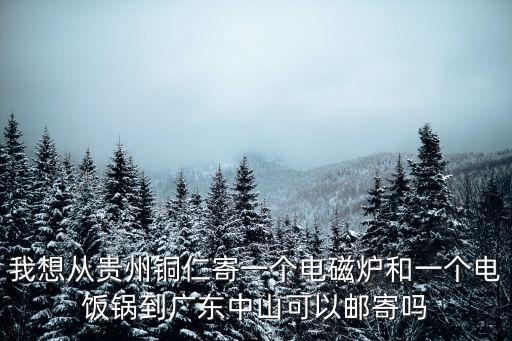 我想從貴州銅仁寄一個電磁爐和一個電飯鍋到廣東中山可以郵寄嗎