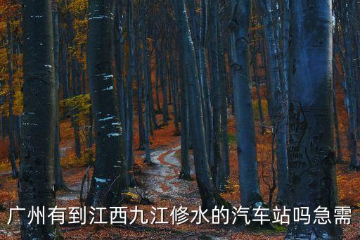 廣州有到江西九江修水的汽車站嗎急需