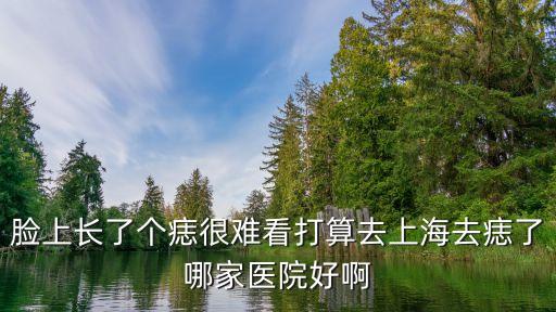 臉上長了個痣很難看打算去上海去痣了哪家醫院好啊
