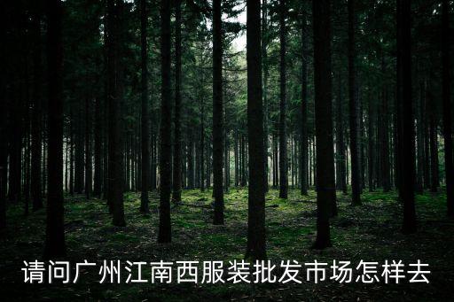 請(qǐng)問廣州江南西服裝批發(fā)市場怎樣去
