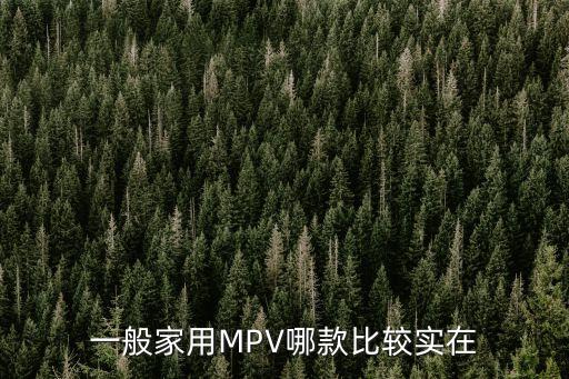 家用mpv哪款車最好，一般家用MPV哪款比較實在