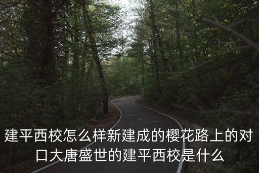 建平西校怎么樣新建成的櫻花路上的對(duì)口大唐盛世的建平西校是什么