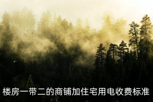 樓房一帶二的商鋪加住宅用電收費標準