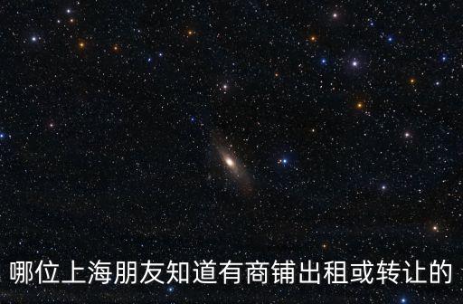 哪位上海朋友知道有商鋪出租或轉讓的